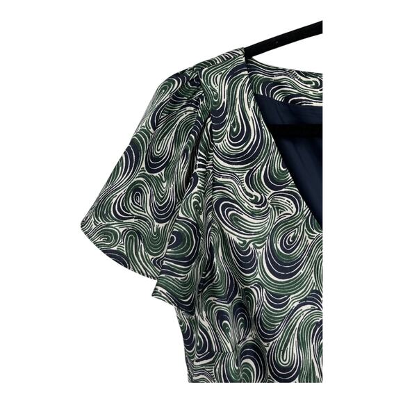 Cinq a Sept Dress Kacydie abstract slit midi size 10 - Picture 4 of 9